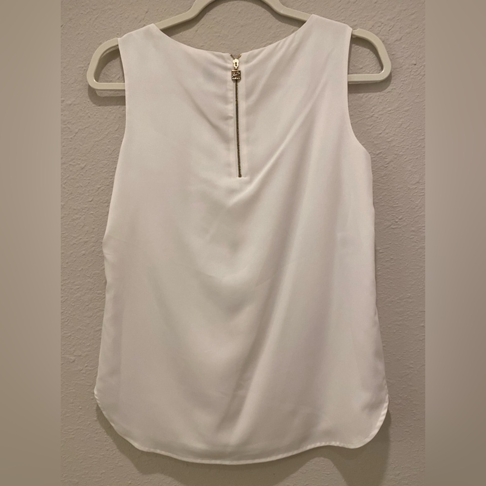 Anne Klein Womens blouse work wear white top sleeveless size XS - Picture 5 of 9